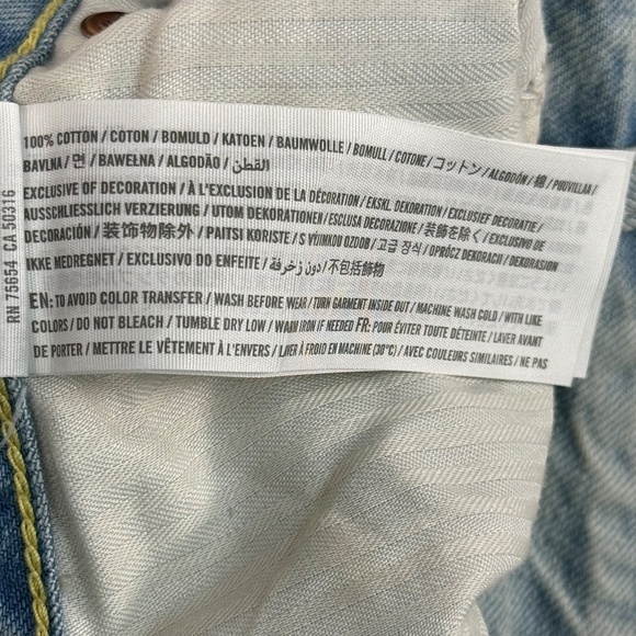 Abercrombie & Fitch Ames Slim Boyfriend Jeans Womens Sz 27/4 Light Blue Low Rise - Picture 4 of 6